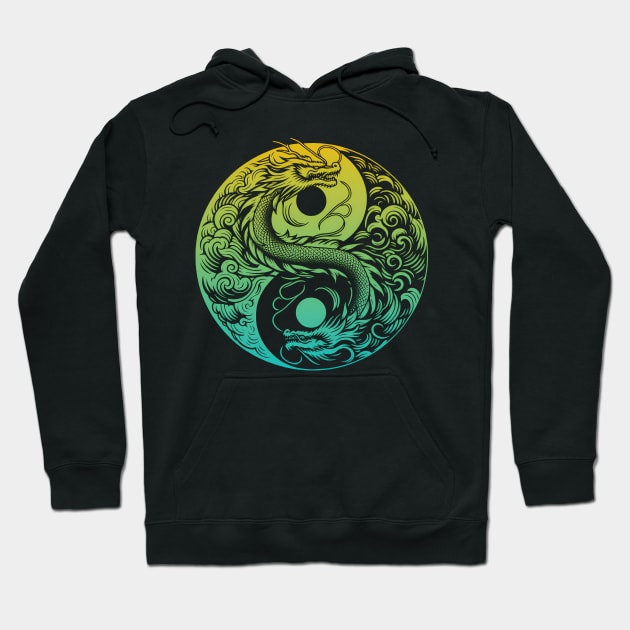 Yin yang dragon Hoodie by Mechanime World